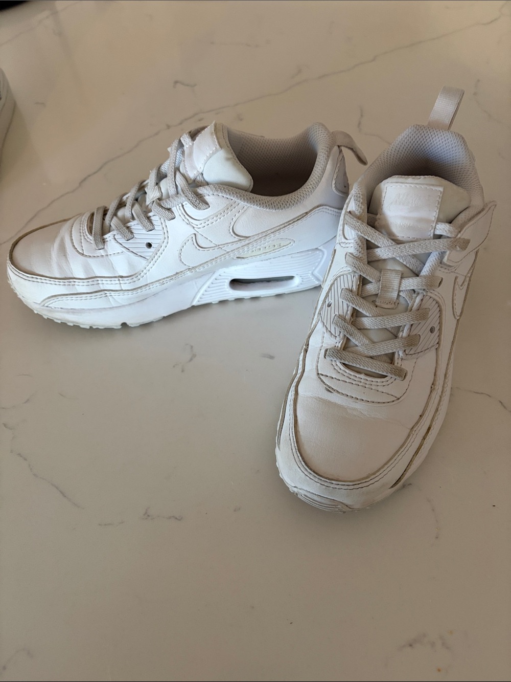 Nike Kids Air Max 90 Triple White Easy On